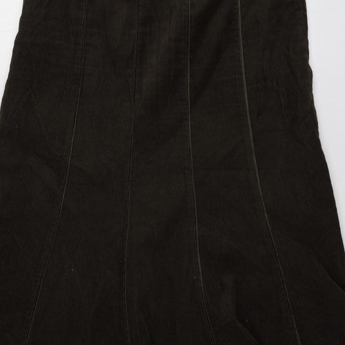 Per Una Womens Green  Cotton A-Line Skirt Size 12