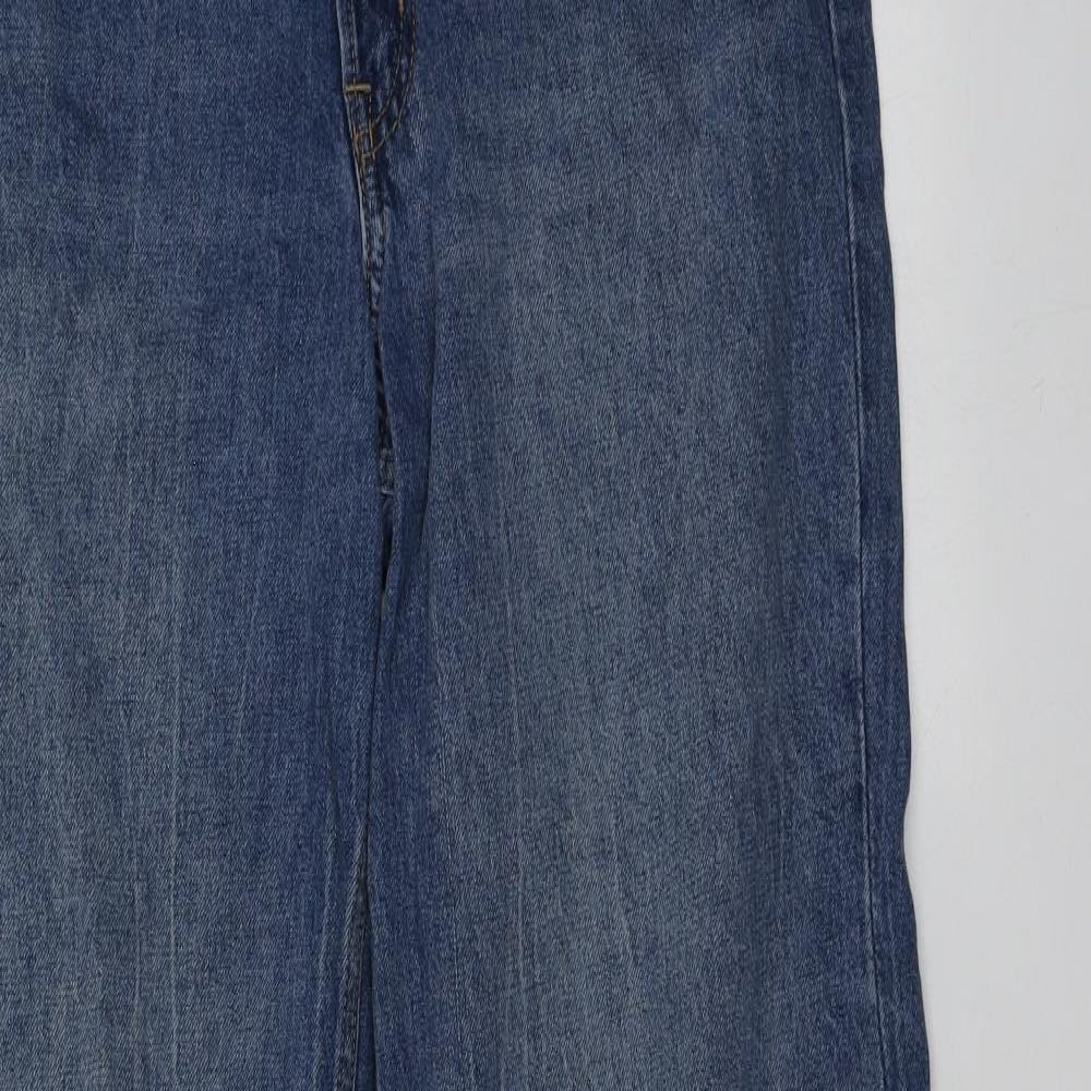 H&M Womens Blue  Cotton Boyfriend Jeans Size 40 L31 in Regular
