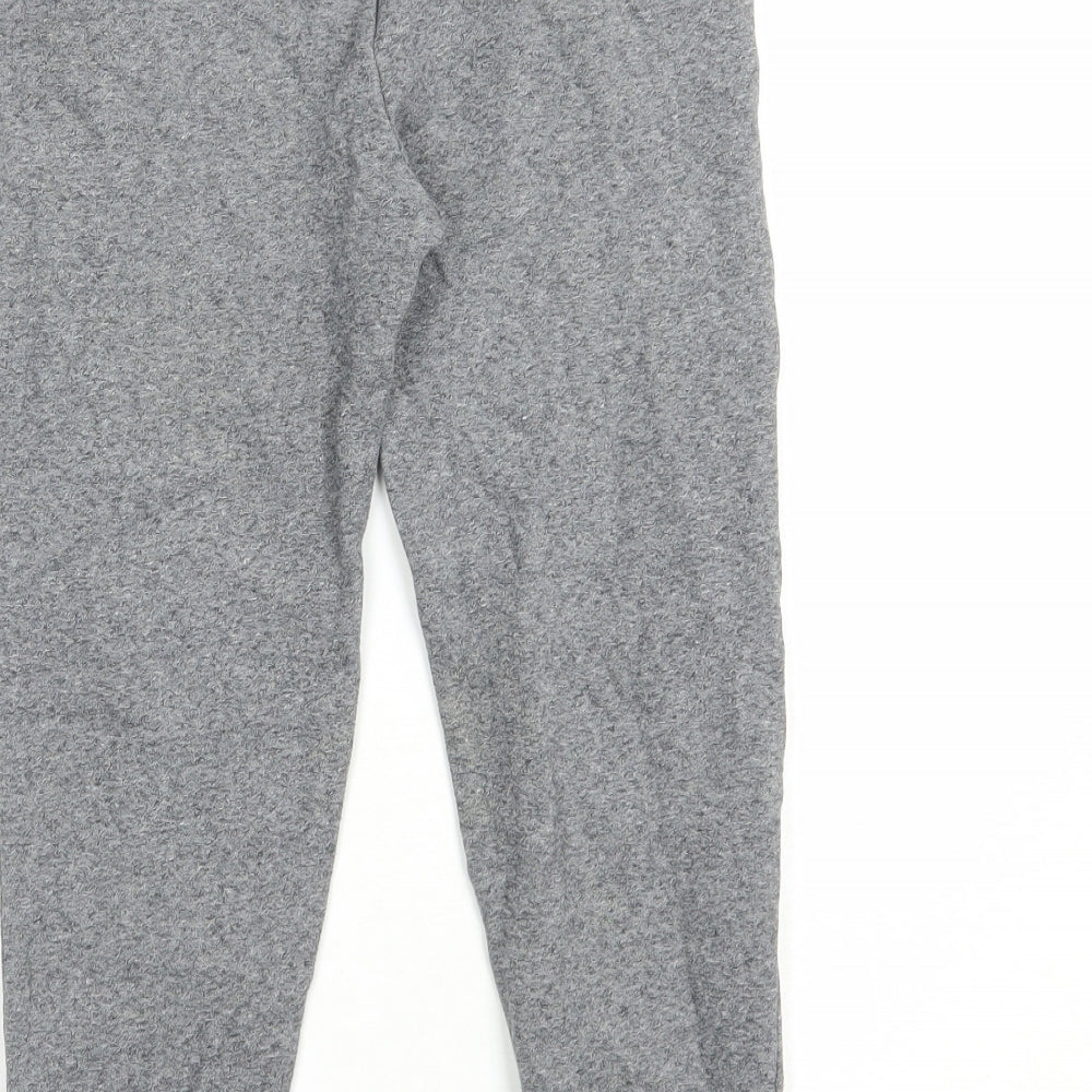 Marks and Spencer Boys Grey  Cotton Jogger Trousers Size 8-9 Years  Regular Drawstring