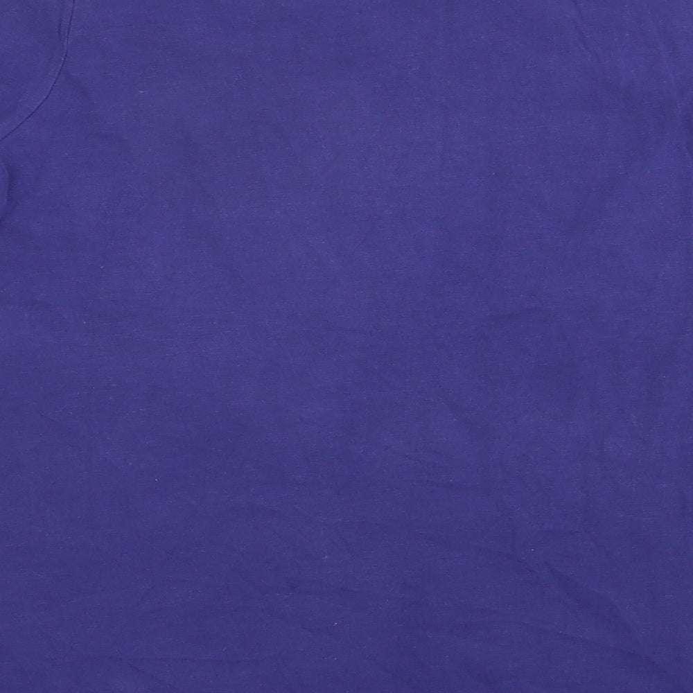 Crew Clothing Womens Blue  Cotton Basic T-Shirt Size 16 Boat Neck