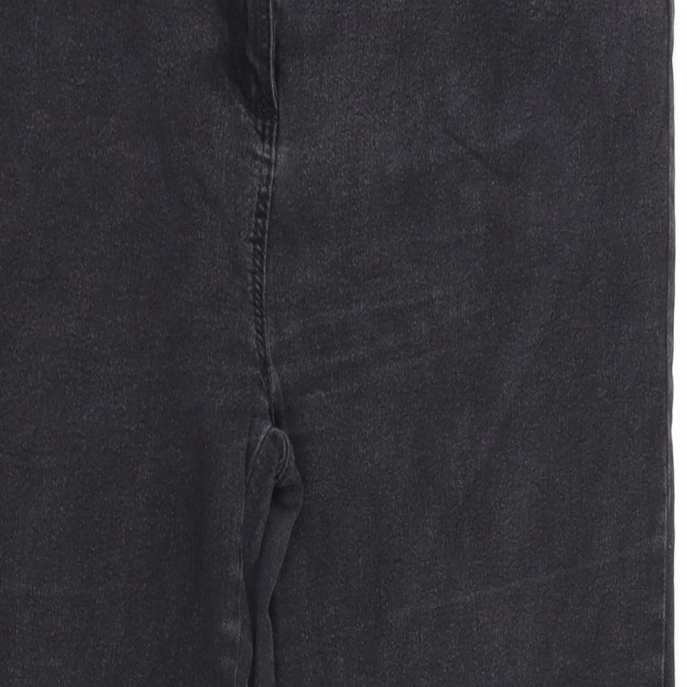 Bonmarché Womens Black  Cotton Straight Jeans Size 20 L30 in Regular Button