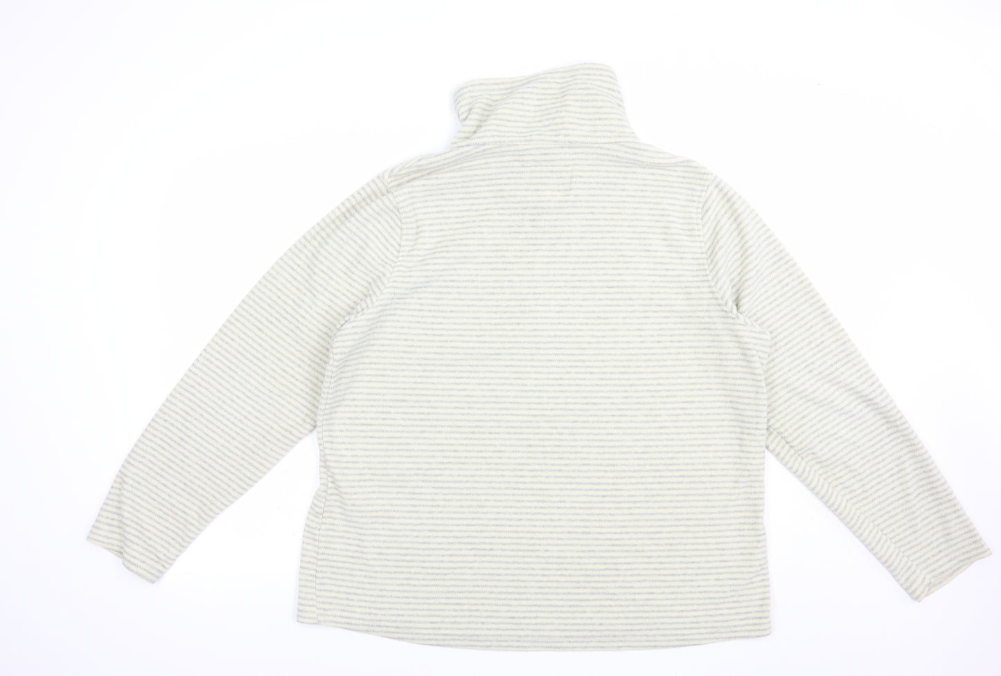 Regatta Womens Beige Striped Polyester Pullover Sweatshirt Size 20  Zip