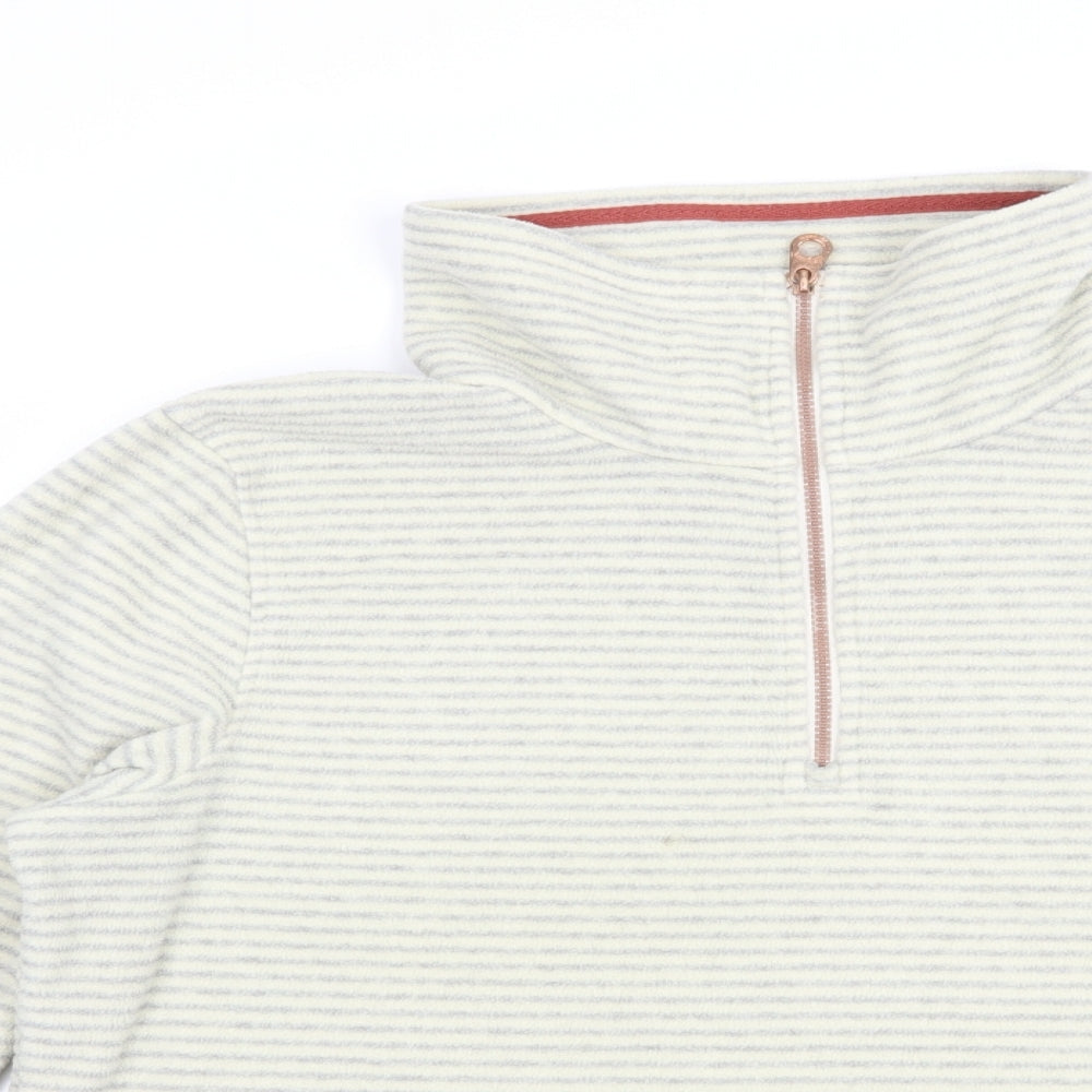 Regatta Womens Beige Striped Polyester Pullover Sweatshirt Size 20  Zip