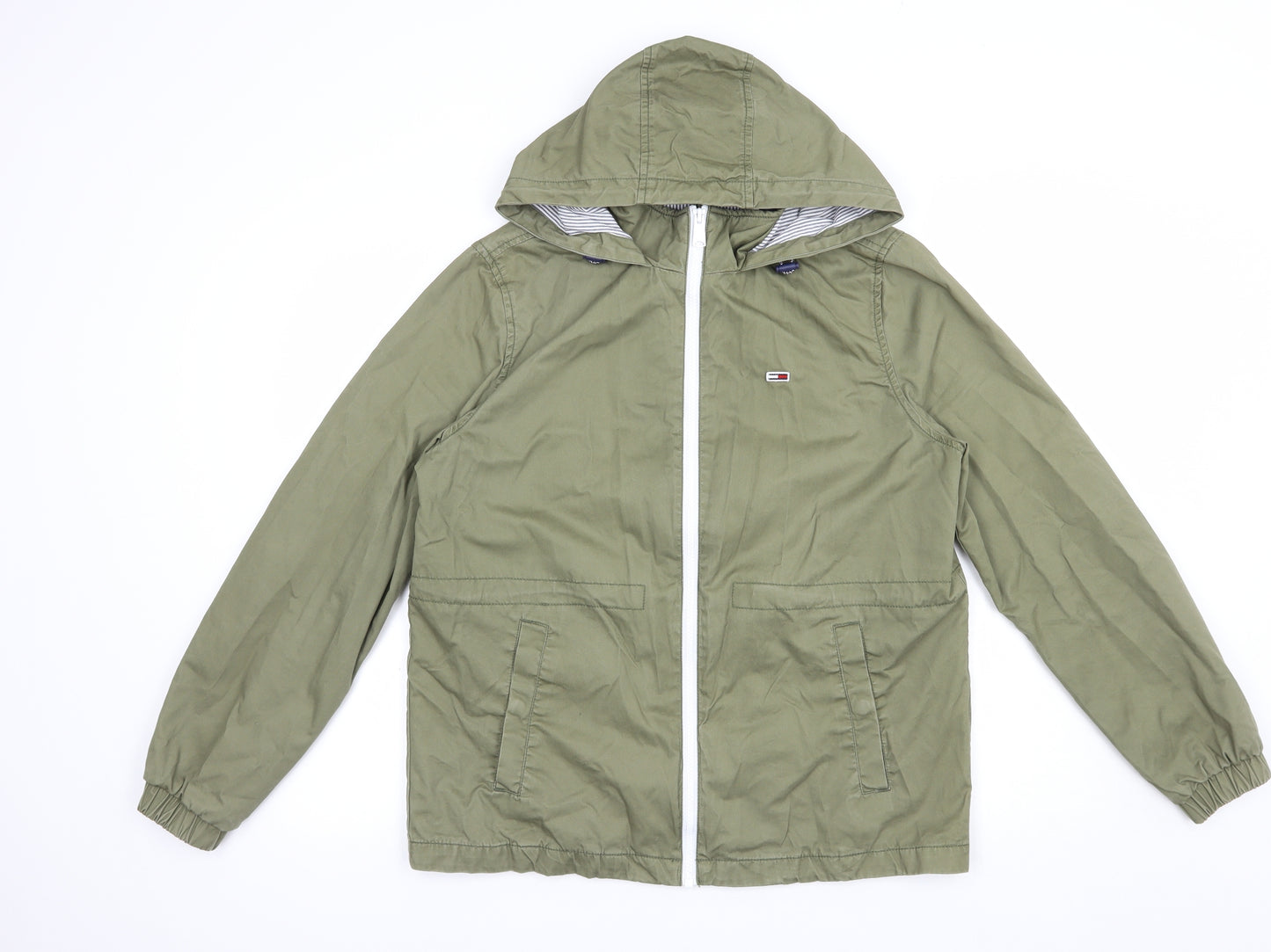 Tommy Jeans Womens Green   Windbreaker Jacket Size M  Zip