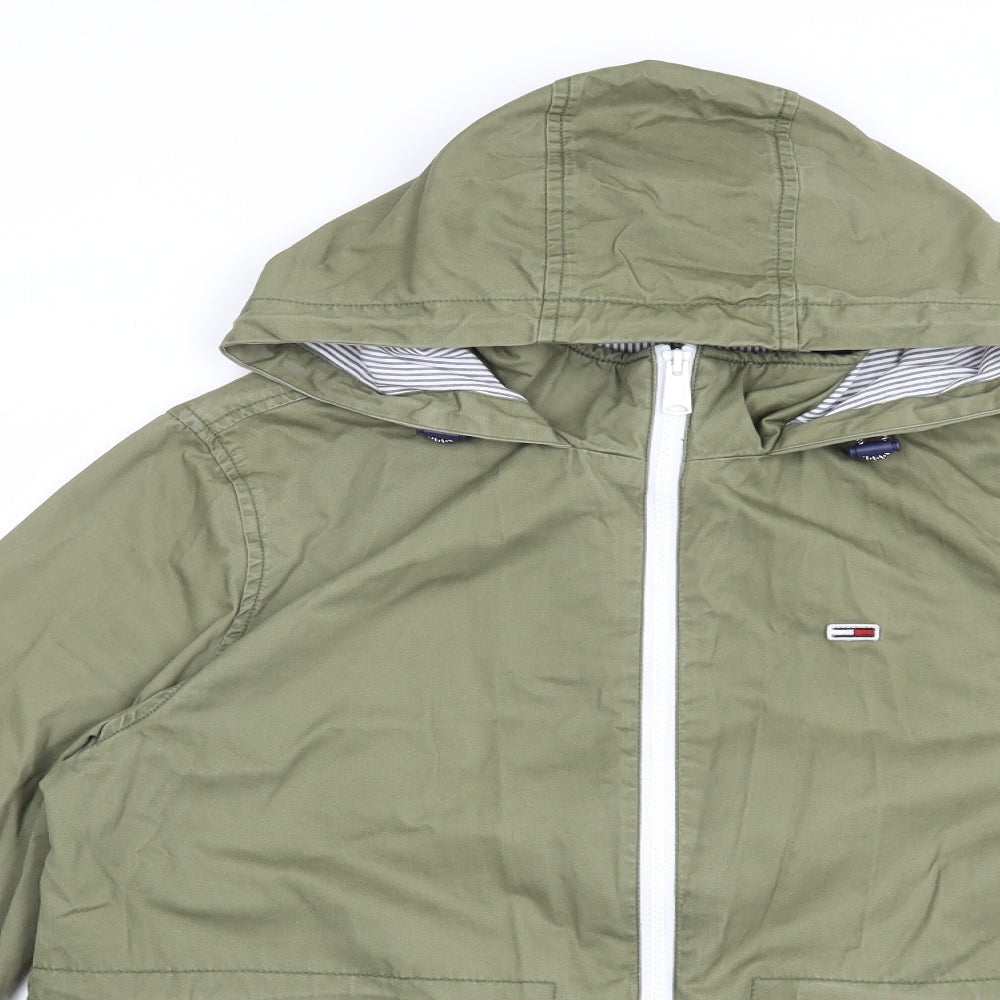 Tommy Jeans Womens Green   Windbreaker Jacket Size M  Zip