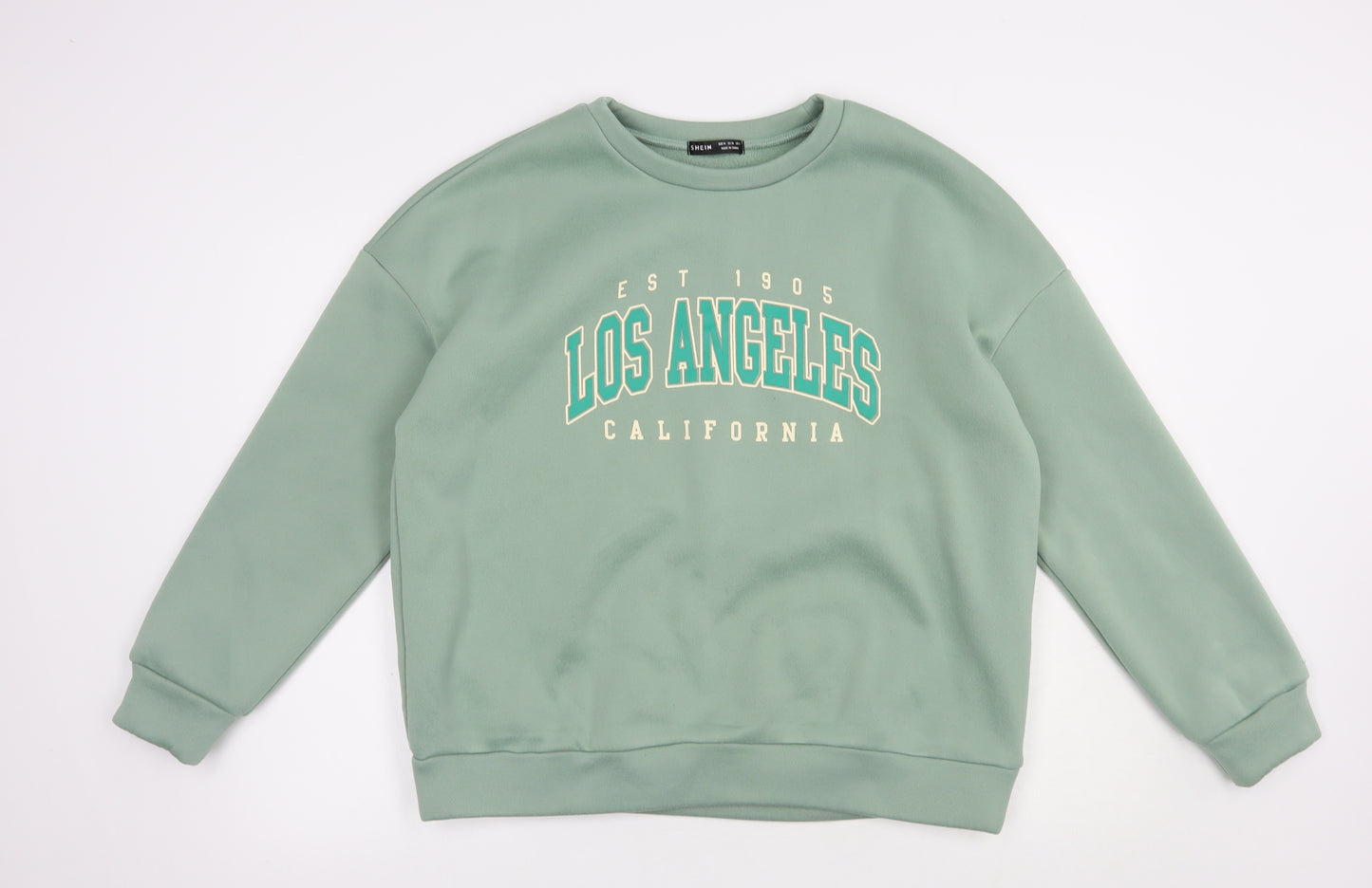 SheIn Womens Green  Polyester Pullover Sweatshirt Size M  Pullover - Los Angeles