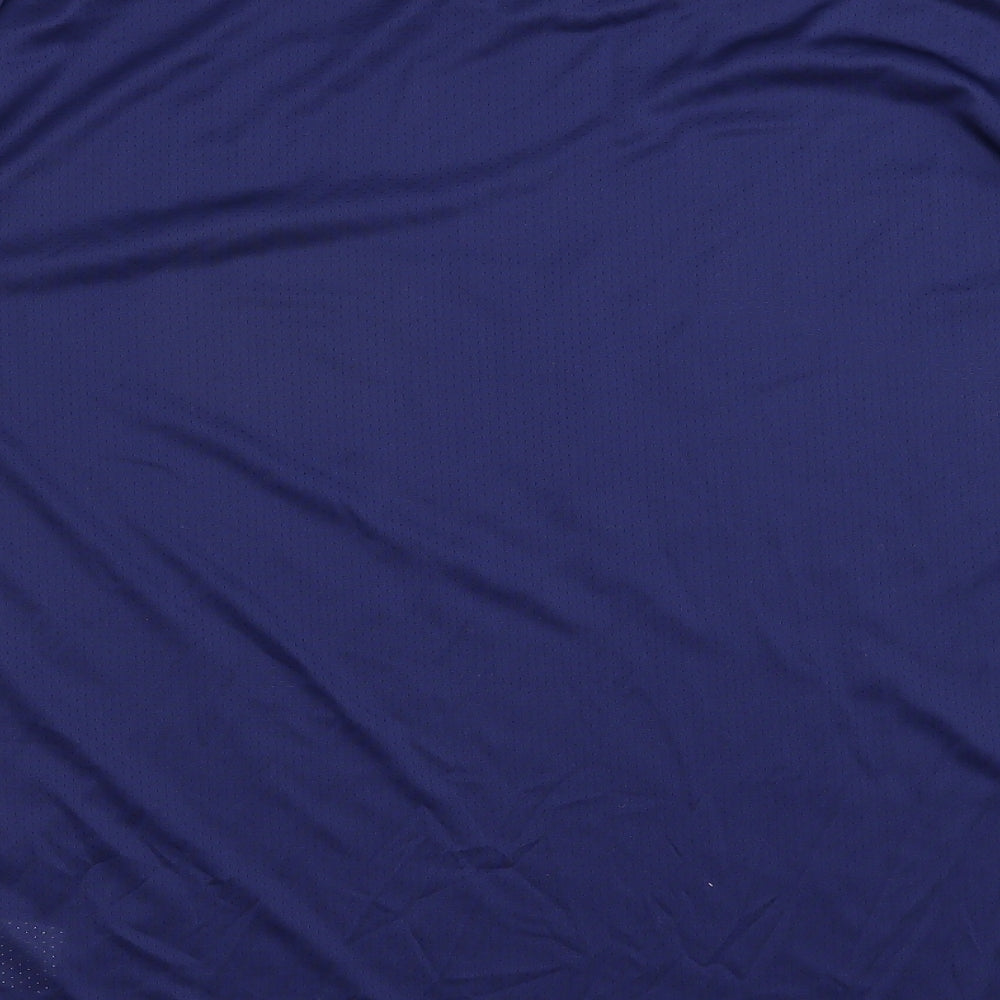 adidas Mens Blue  Polyester  T-Shirt Size L Crew Neck  - Scotland