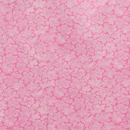 Eastex Womens Pink Geometric Polyester Basic Button-Up Size 16 Collared
