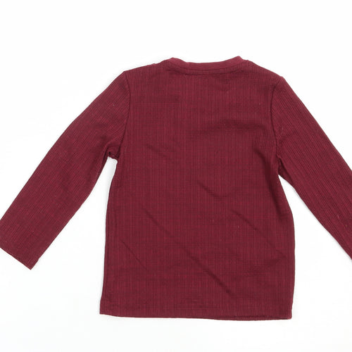 Nutmeg Baby Purple  Polyester Pullover T-Shirt Size 18-24 Months Crew Neck Snap