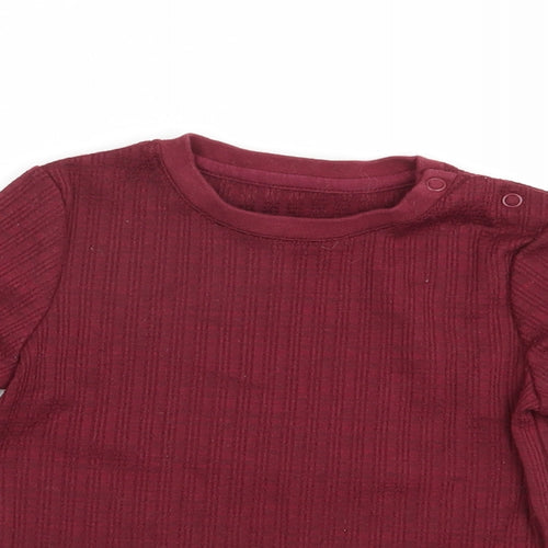 Nutmeg Baby Purple  Polyester Pullover T-Shirt Size 18-24 Months Crew Neck Snap
