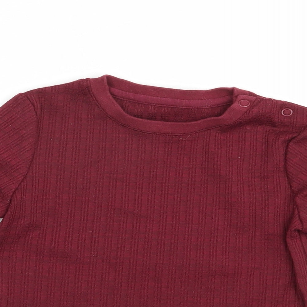 Nutmeg Baby Purple  Polyester Pullover T-Shirt Size 18-24 Months Crew Neck Snap