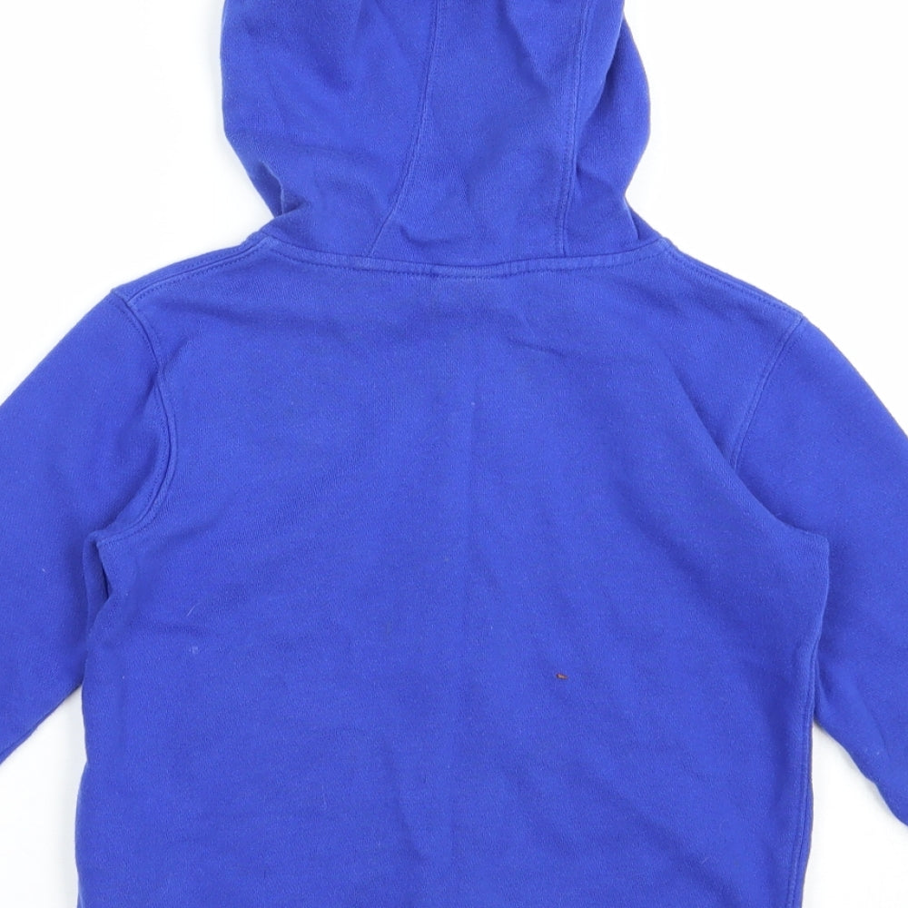 Nike Boys Blue  Cotton Full Zip Hoodie Size 5-6 Years  Zip