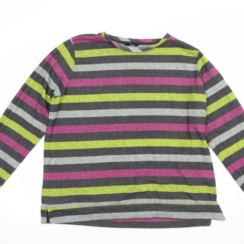 Pretty Secrets Womens Multicoloured Striped Polyester Pullover Sweatshirt Size 16  Pullover