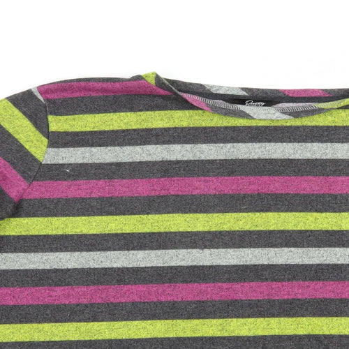 Pretty Secrets Womens Multicoloured Striped Polyester Pullover Sweatshirt Size 16  Pullover