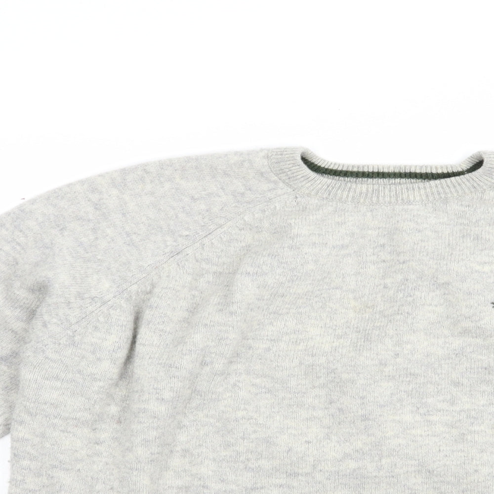 Easy Womens Grey Crew Neck  Acrylic Pullover Jumper Size XL