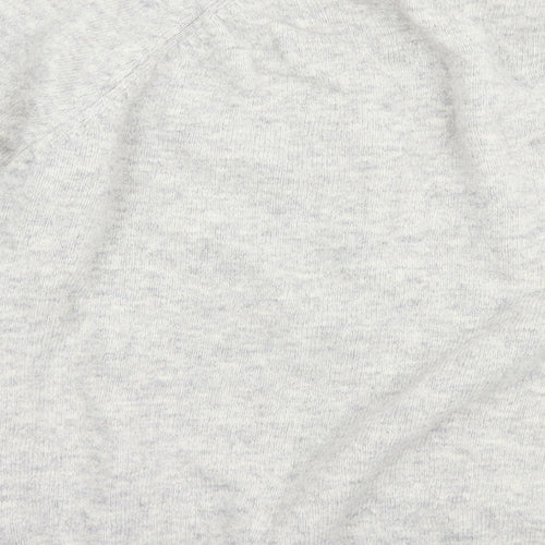 Easy Womens Grey Crew Neck  Acrylic Pullover Jumper Size XL