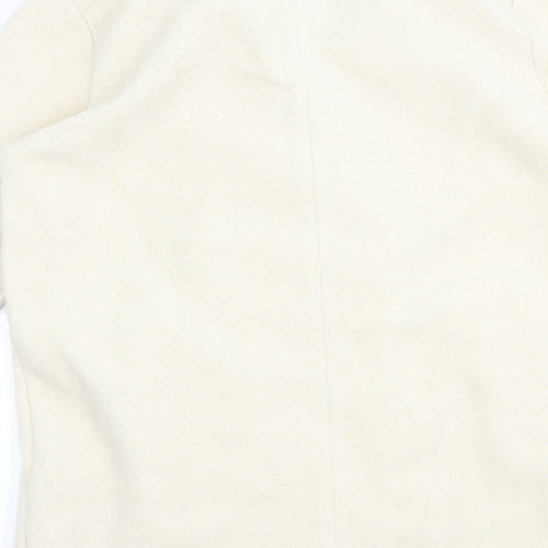 TU Womens Beige   Pea Coat Coat Size S  Button