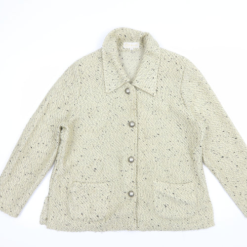 Emark Womens Beige   Jacket Coatigan Size XL  Button