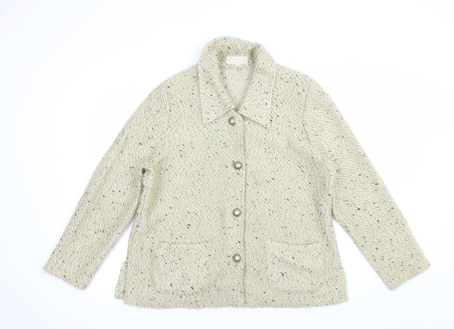 Emark Womens Beige   Jacket Coatigan Size XL  Button