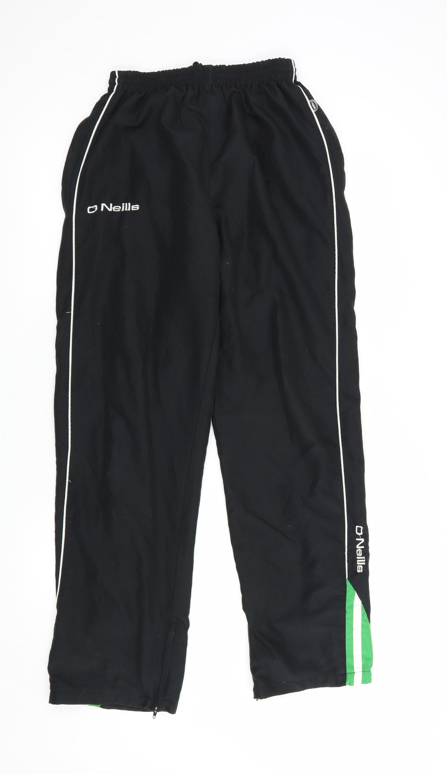 o'nE Boys Black  Polyester Jogger Trousers Size 13-14 Years  Regular Drawstring