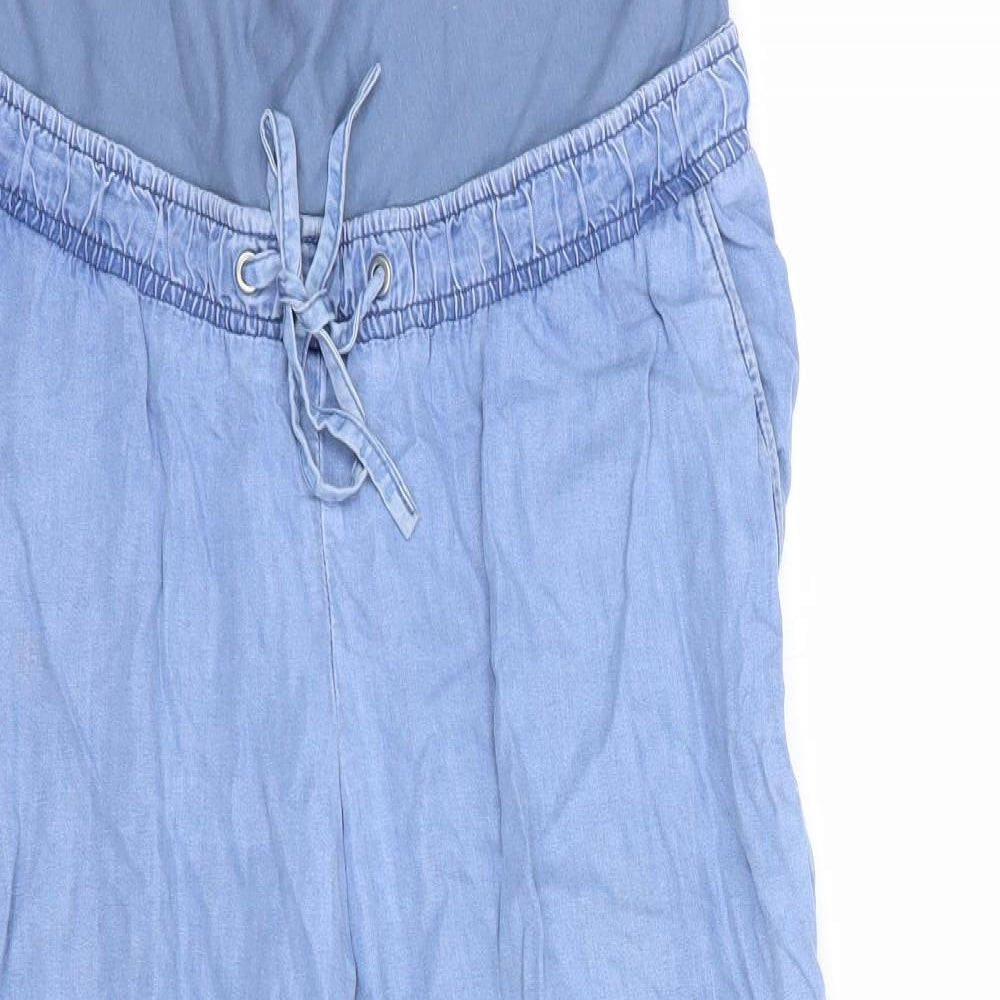 H&M Womens Blue  Lyocell Jogger Trousers Size M L29 in Regular Drawstring - Maternity