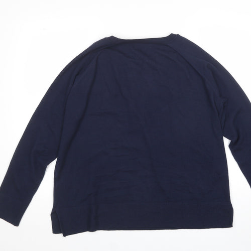 Primark Mens Blue Houndstooth Polyester  Button-Up Size M Crew Neck