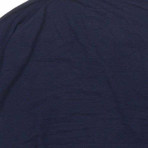 Primark Mens Blue Houndstooth Polyester  Button-Up Size M Crew Neck