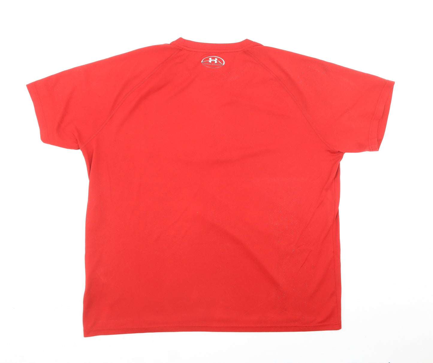 Under armour Mens Red  Polyester  T-Shirt Size XL Crew Neck  - loose fit
