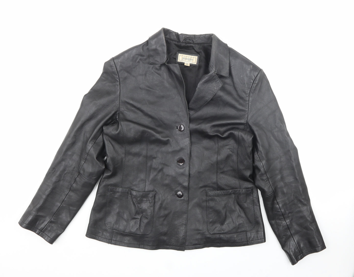 Principles Womens Black   Jacket Blazer Size 14  Button
