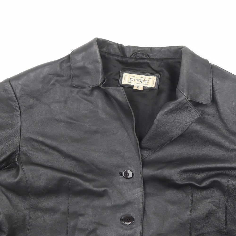 Principles Womens Black   Jacket Blazer Size 14  Button