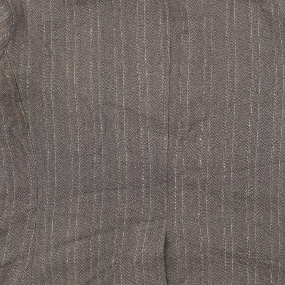 H&M Womens Brown Plaid  Jacket Blazer Size M