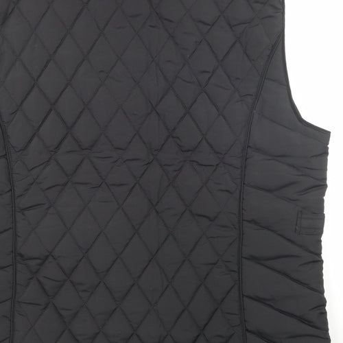 Jane Austin Womens Black Houndstooth  Gilet Coat Size 50  Buckle