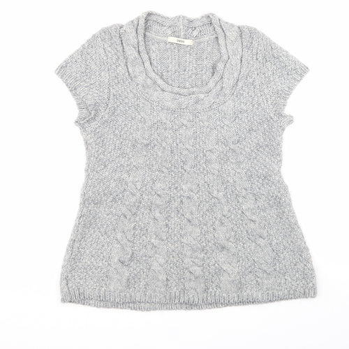 Oasis Womens Grey  Acrylic Pullover Sweatshirt Size L