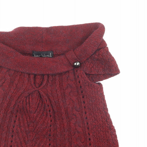 River Island Womens Red Roll Neck  Acrylic Pullover Jumper Size 6