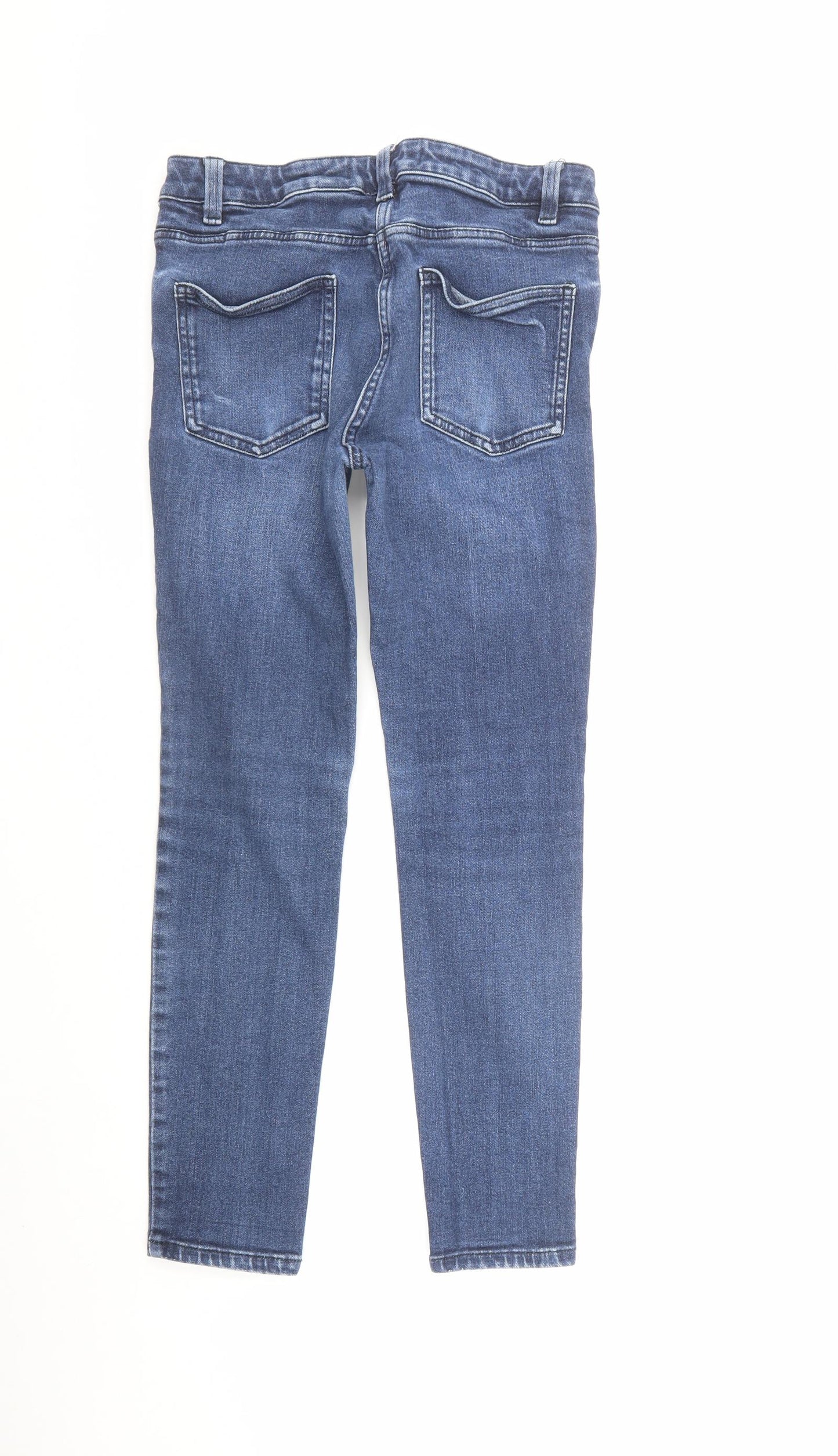 NEXT Womens Blue  Cotton Skinny Jeans Size 10 L26 in Regular  - Short leg