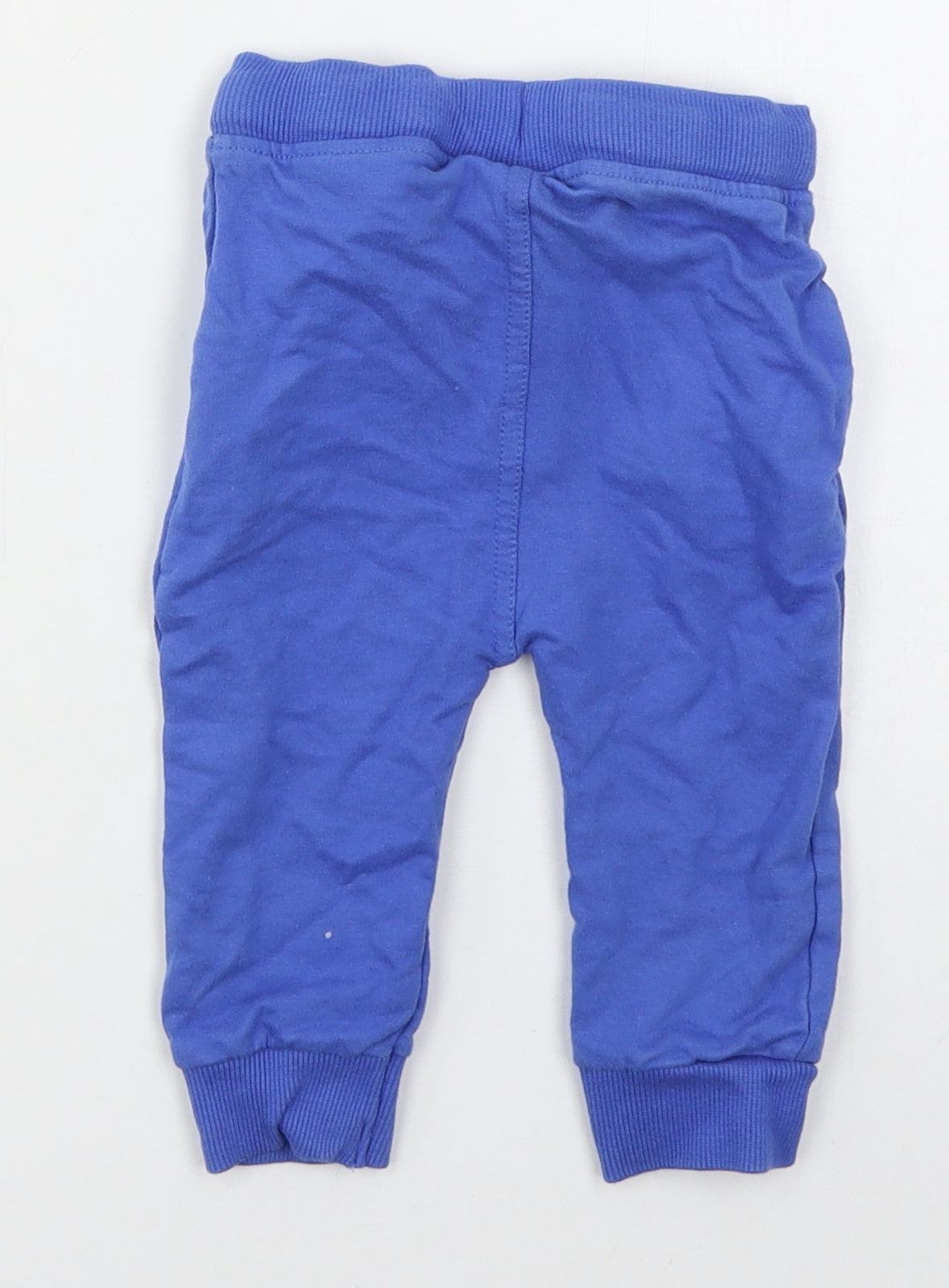 Dunnes Boys Blue  Cotton Sweatpants Trousers Size 6-9 Months  Drawstring