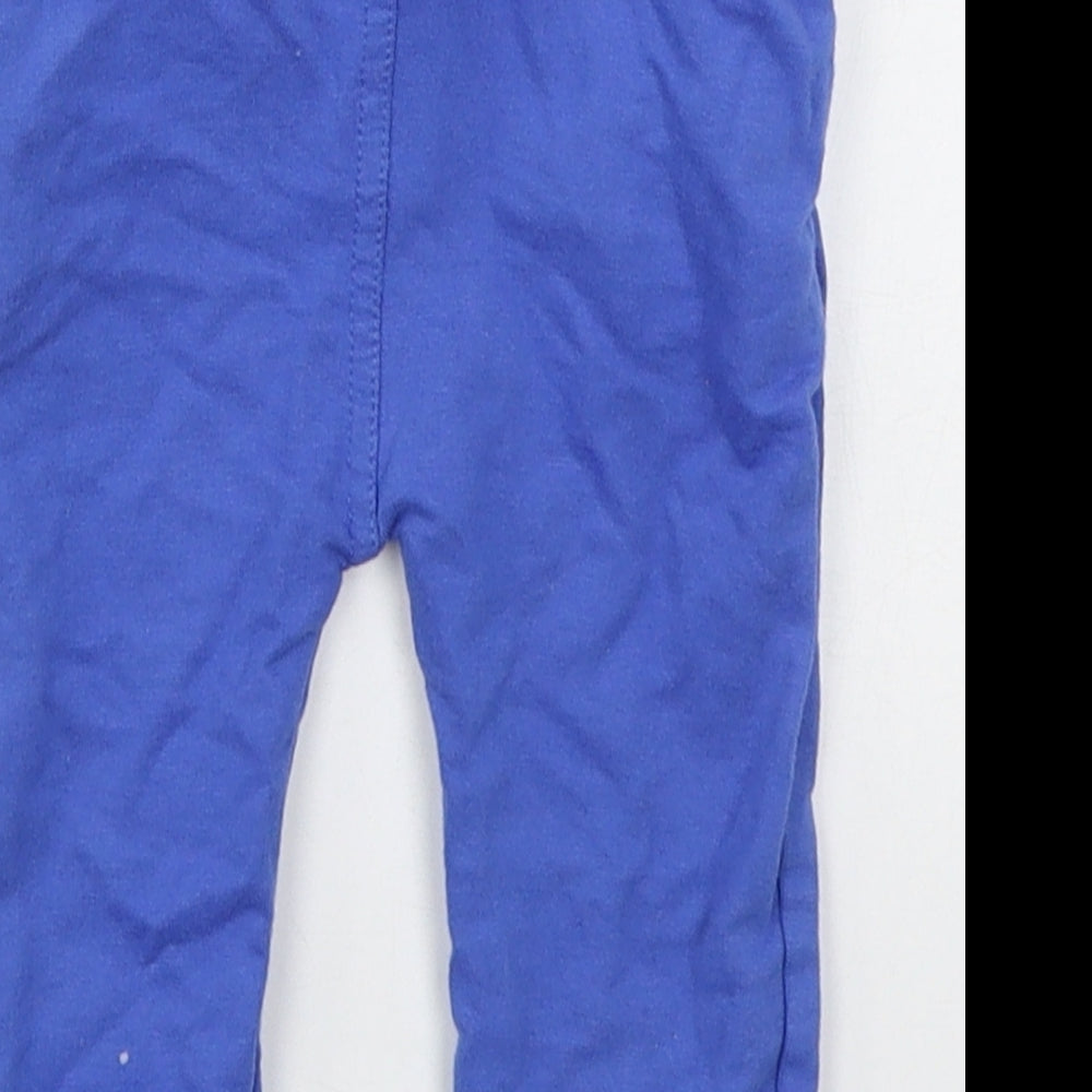 Dunnes Boys Blue  Cotton Sweatpants Trousers Size 6-9 Months  Drawstring