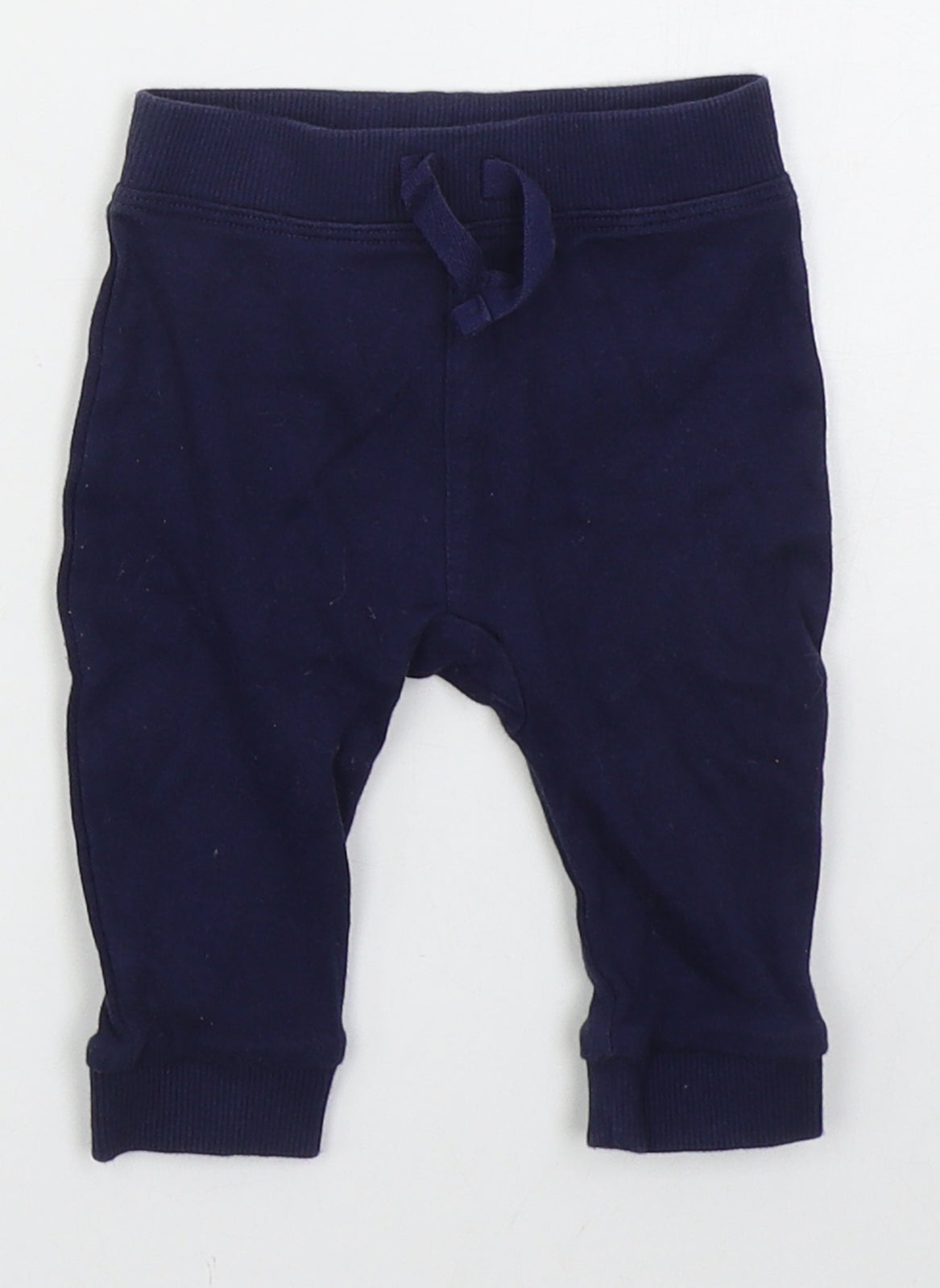 George Boys Blue  Cotton Sweatpants Trousers Size 3-6 Months  Drawstring