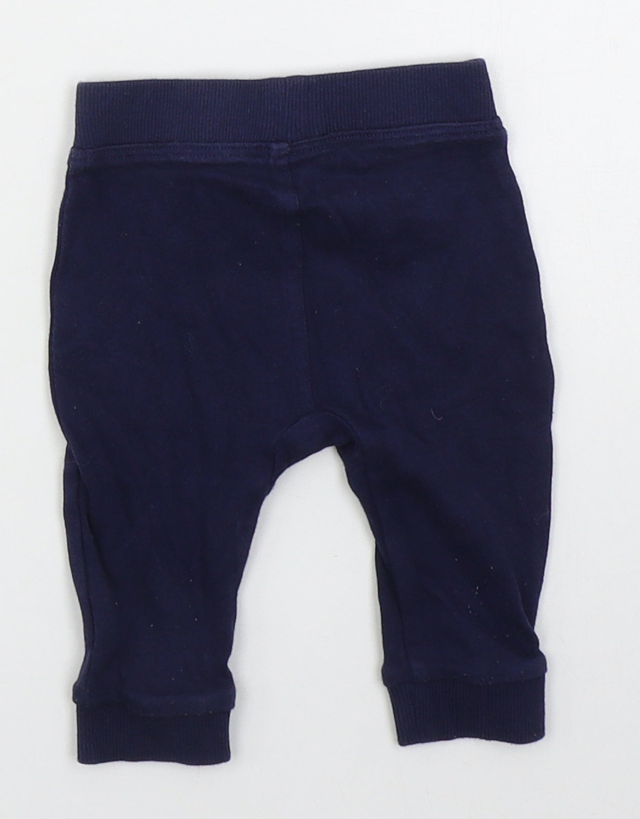George Boys Blue  Cotton Sweatpants Trousers Size 3-6 Months  Drawstring
