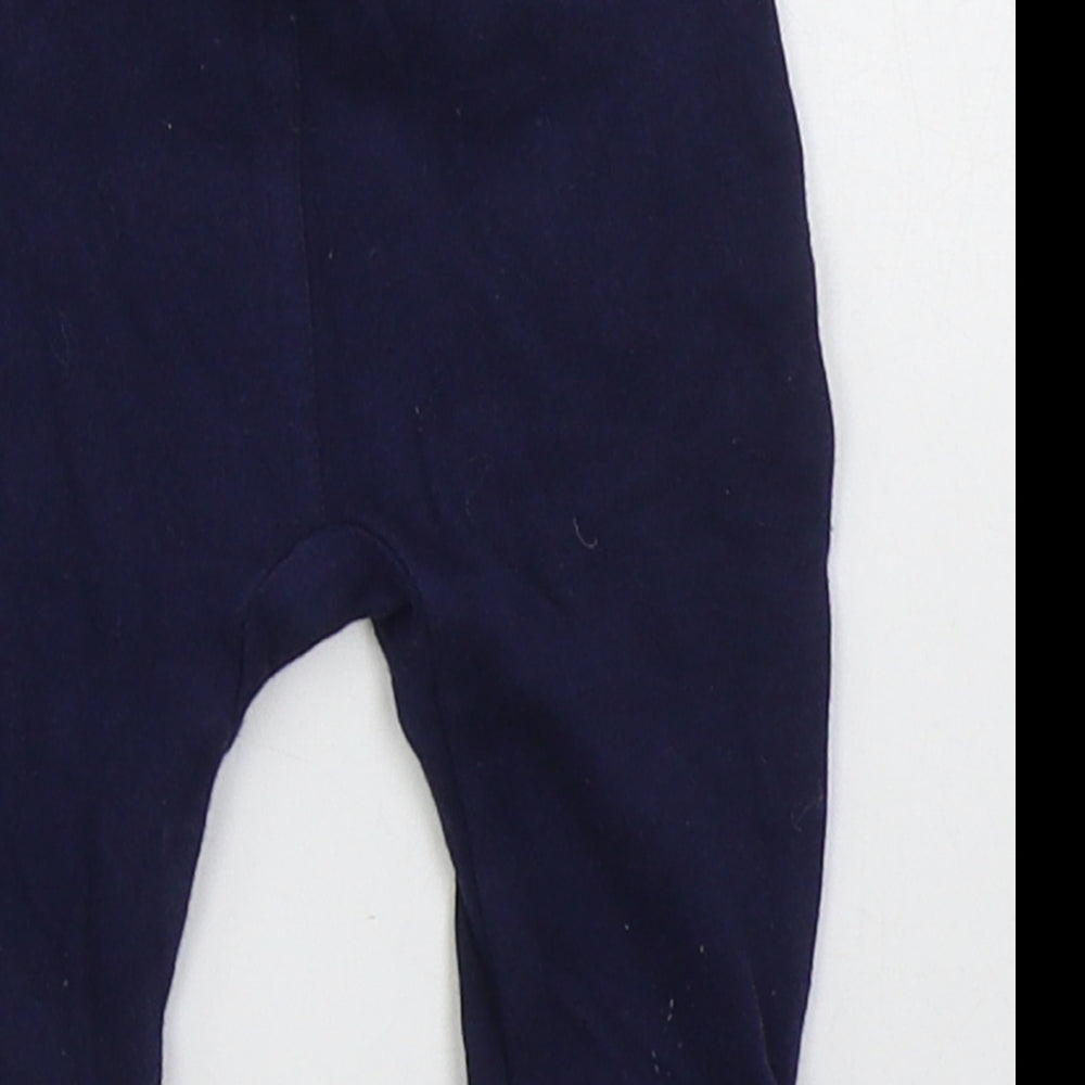 George Boys Blue  Cotton Sweatpants Trousers Size 3-6 Months  Drawstring