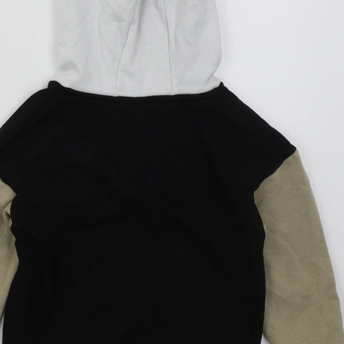 Primark Boys Black Colourblock Cotton Pullover Hoodie Size 6-7 Years  Pullover - Dude