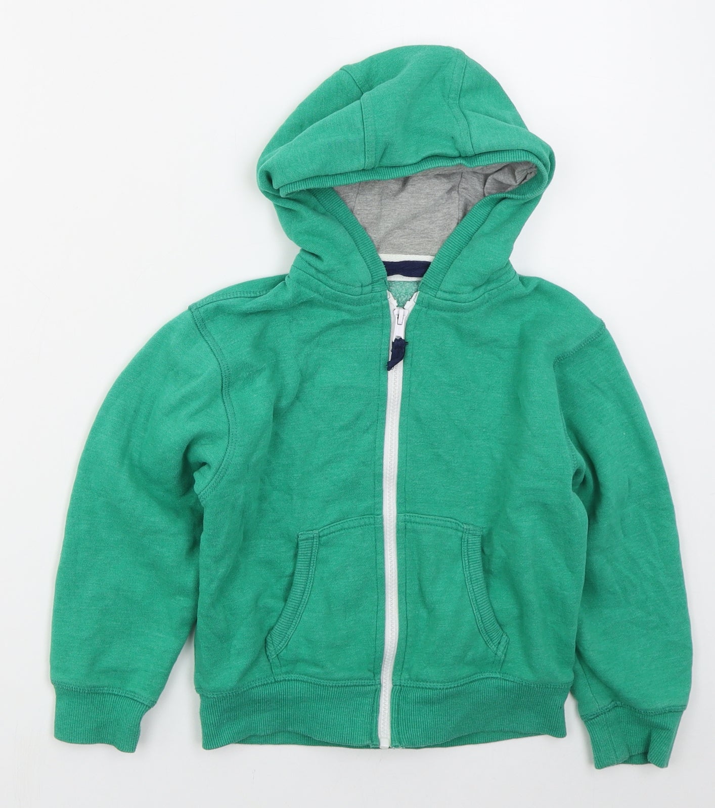 Dunnes Boys Green  Cotton Full Zip Hoodie Size 7 Years  Zip