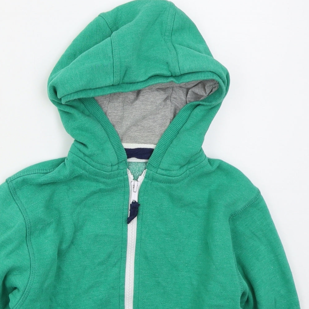 Dunnes Boys Green  Cotton Full Zip Hoodie Size 7 Years  Zip