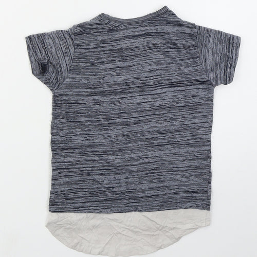 Primark Boys Blue  Cotton Basic T-Shirt Size 2-3 Years Crew Neck Pullover - Cali