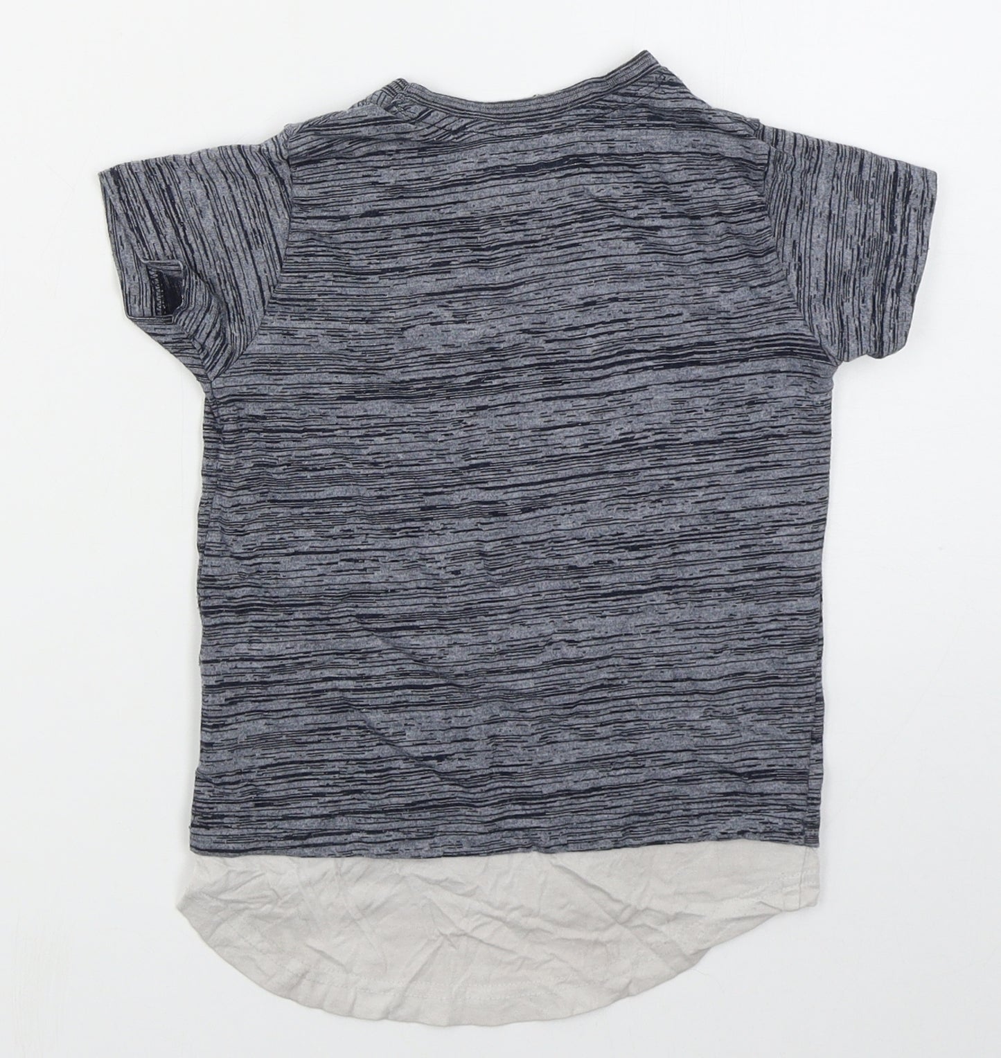 Primark Boys Blue  Cotton Basic T-Shirt Size 2-3 Years Crew Neck Pullover - Cali