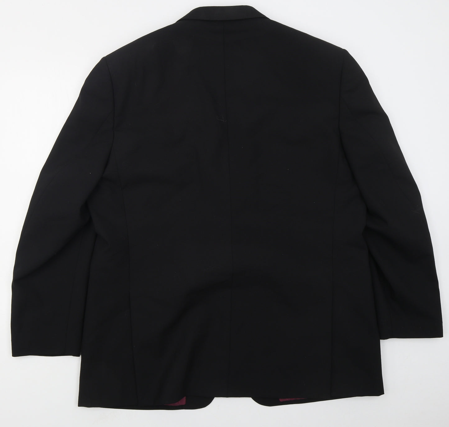 1860 Menswear Mens Black  Polyester Jacket Suit Jacket Size 46