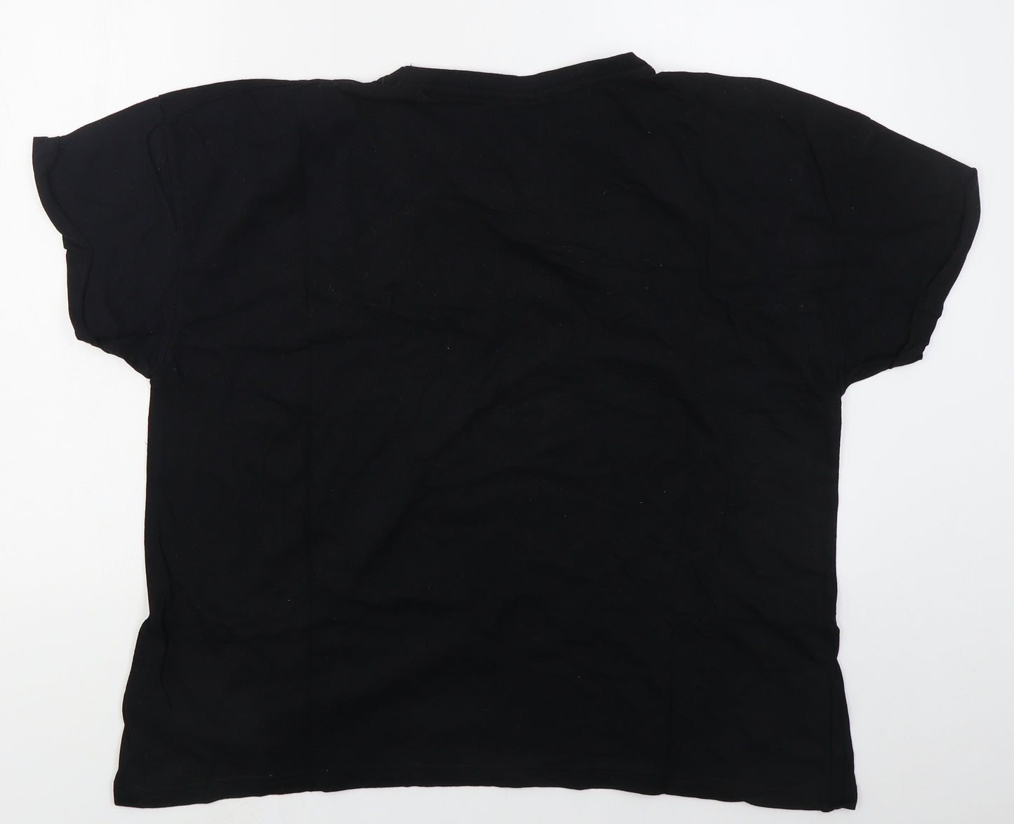 Primark Womens Black  Cotton Basic T-Shirt Size 18 Crew Neck - Mickey Mouse