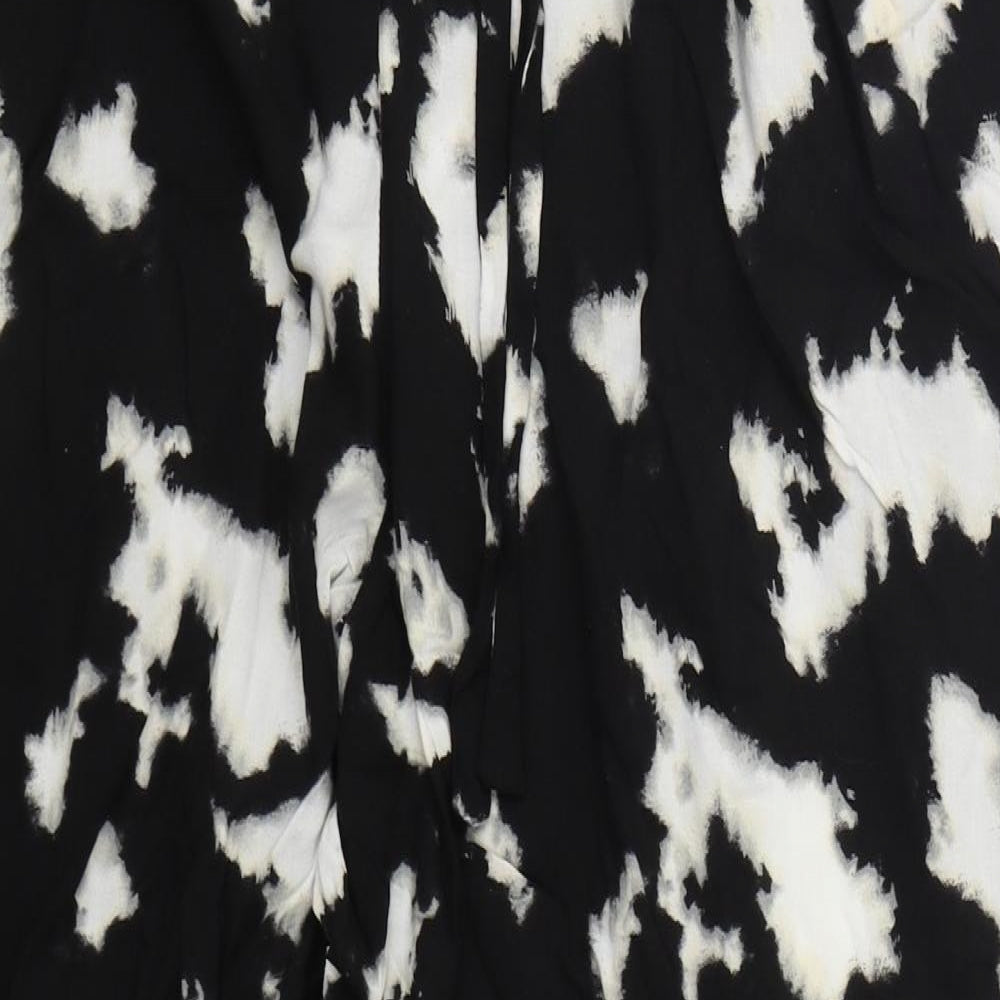 George Womens Black  Viscose Trousers  Size 38 in L26 in Regular  - Marble Effect