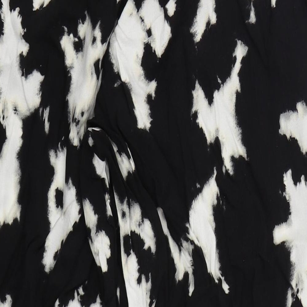 George Womens Black  Viscose Trousers  Size 38 in L26 in Regular  - Marble Effect
