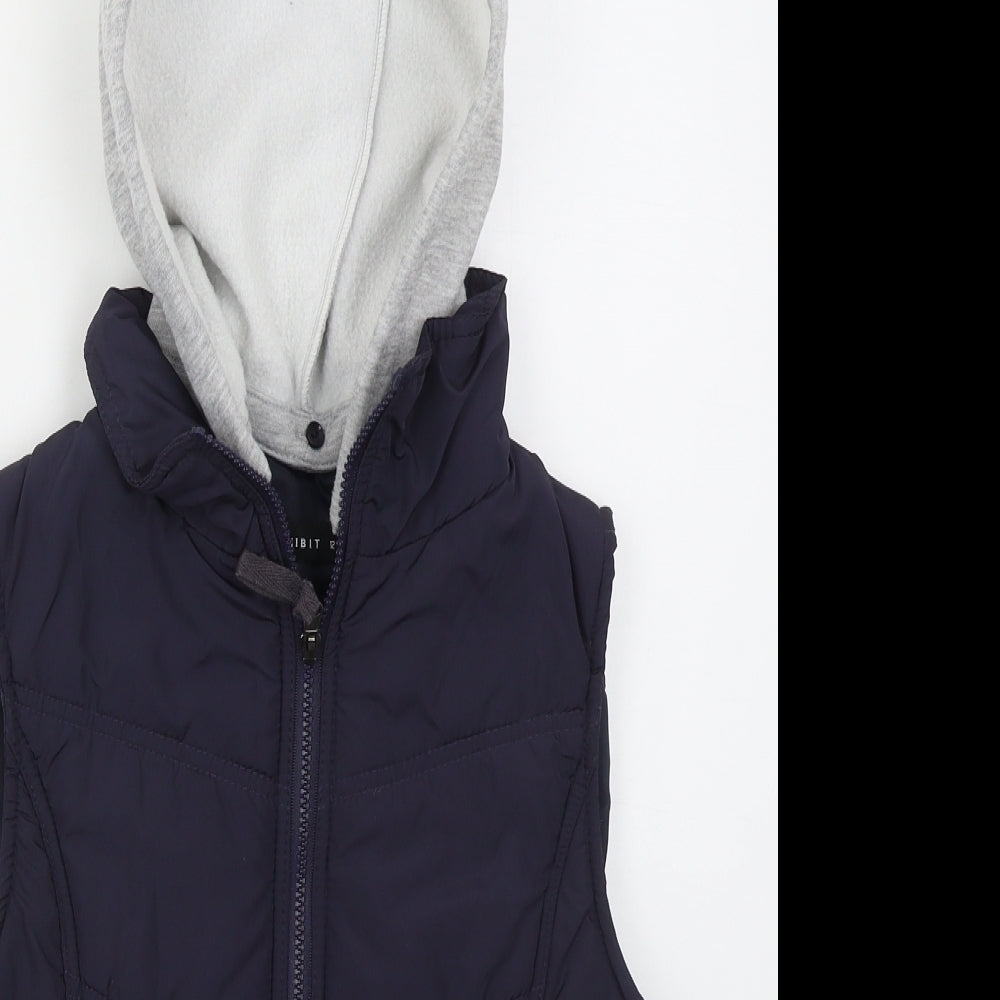 Exhibit Womens Blue   Gilet Coat Size 12  Zip